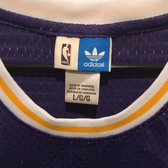 Adidas Magic Johnson Lakers #32 Hardwood Classics Jersey - Size: Large +2 Length - Picture 3 of 4